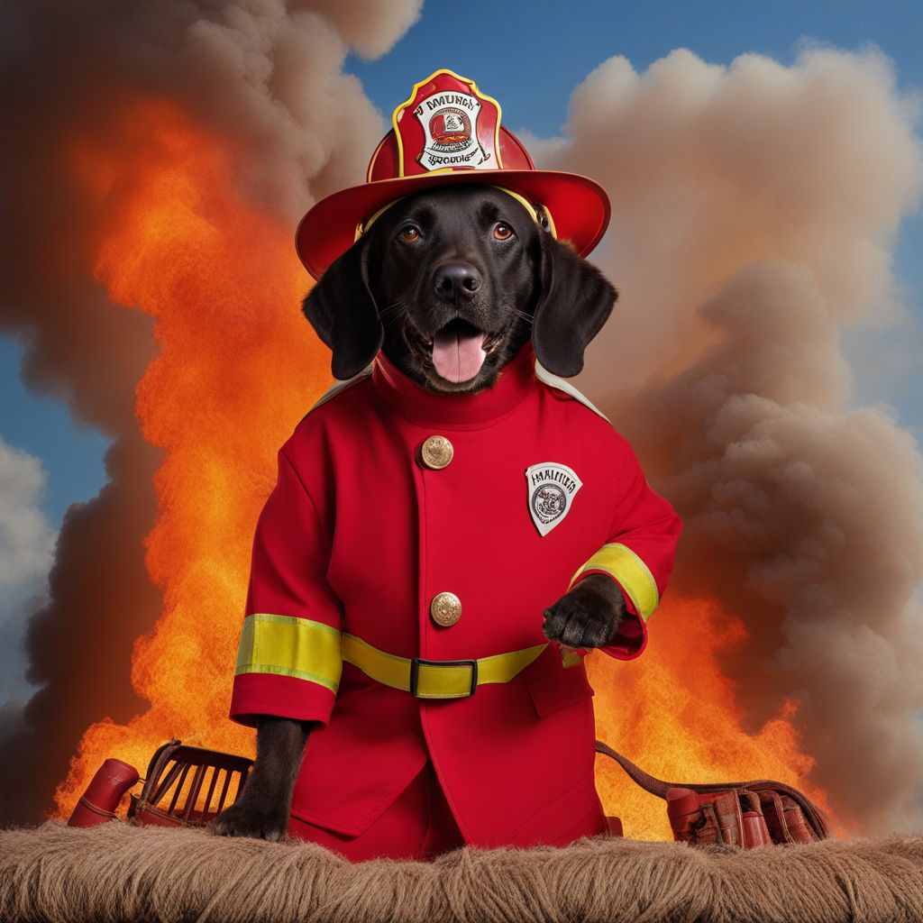 00023-20240113232648-7778-A HuWoof dressed as a fireman with a big fire in the background _lora_SDXL_HuWoof_LoRA_1_.jpg